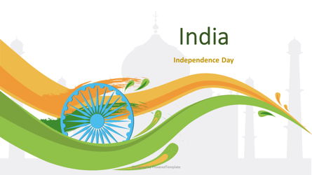 Indian Independence Day Cover Slide Presentation Template, Master Slide