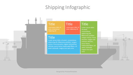 Container Ship Infographic Presentation Template, Master Slide