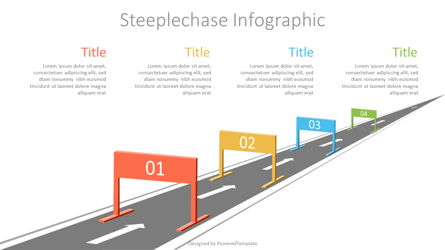 Business Steeplechase Shapes Presentation Template, Master Slide