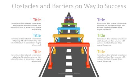 Obstacles and Barriers on Way to Success Presentation Template, Master Slide