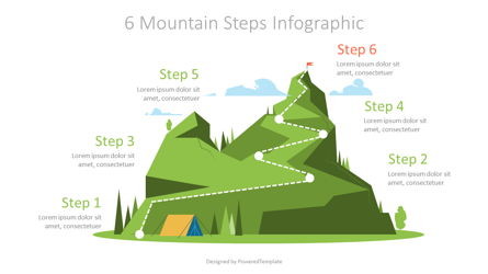 Six Mountain Steps Graphics Presentation Template, Master Slide