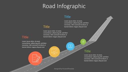 Upward Arrow Roadmap Presentation Template, Master Slide