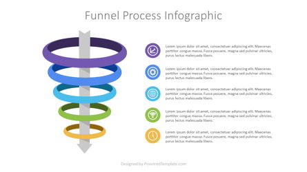 Funnel Process Infographic Presentation Template, Master Slide