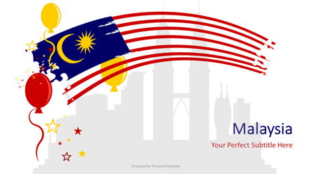 Festive Malaysia Cover Slide Presentation Template, Master Slide