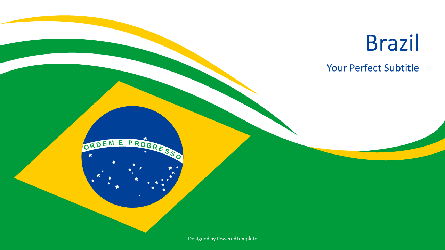 Brazil National Flag Presentation Template, Master Slide