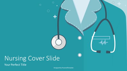 Doctor or Nurse with Stethoscope Presentation Template, Master Slide
