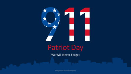 Patriot Day - We Will Never Forget Presentation Template, Master Slide