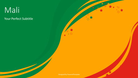 Flag of Mali Cover Slide Presentation Template, Master Slide
