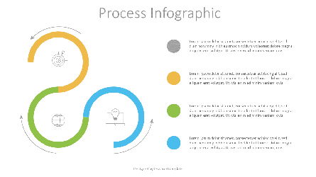 3 Stage Process Infographic Presentation Template, Master Slide