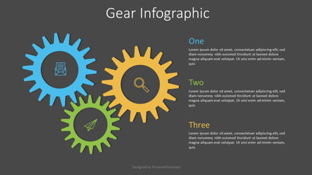 Gear Chain Infographic Presentation Template, Master Slide