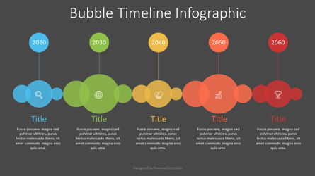Bubble Timeline Diagram Presentation Template, Master Slide