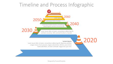 Winding to Horizon Roadmap Infographic Presentation Template, Master Slide
