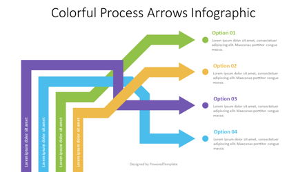 Intertwined Arrows Infographic Presentation Template, Master Slide