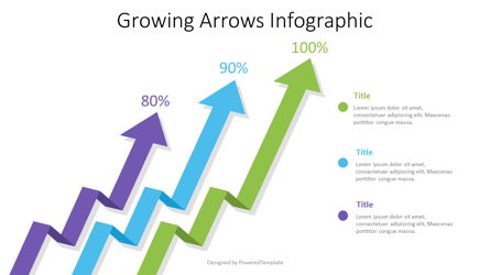 Growing Arrows Infographic Presentation Template, Master Slide