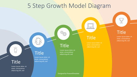 5 Step Growth Infographic Presentation Template, Master Slide