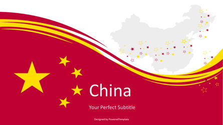 National Flag of China Presentation Template, Master Slide