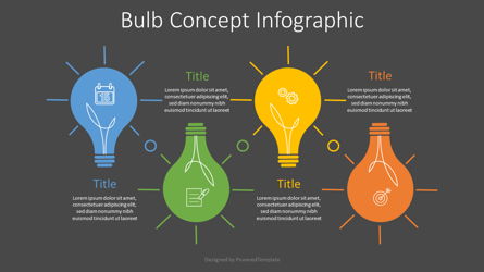 Bulb Concept Infographic Presentation Template, Master Slide