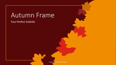 Autumn Frame Cover Slide Presentation Template, Master Slide