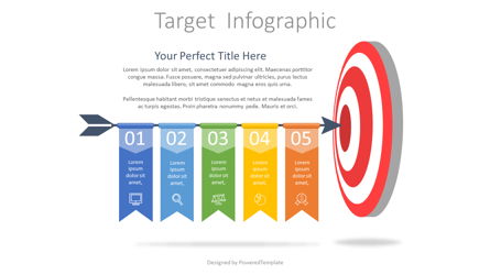 Hitting Target Infographic Presentation Template, Master Slide