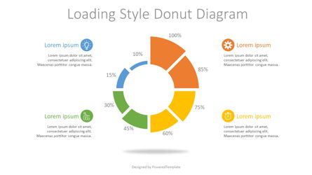 Loading Style Donut Diagram Presentation Template, Master Slide