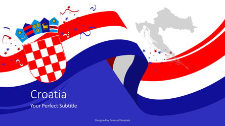 Festive Flag of Croatia Cover Slide Presentation Template, Master Slide