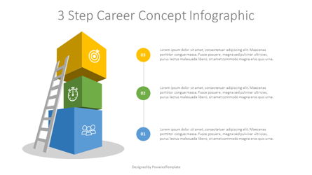 3 Step Career Concept Infographic Presentation Template, Master Slide