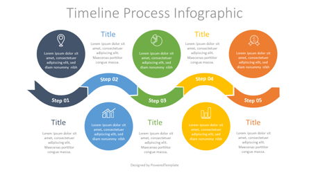 Timeline Process Infographic Presentation Template, Master Slide