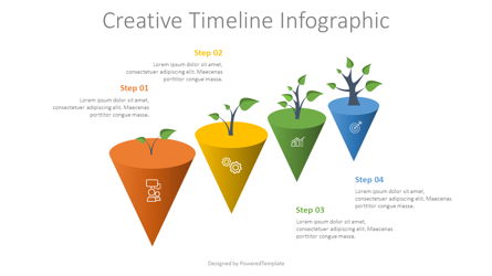 4 Growth Step Infographic Presentation Template, Master Slide