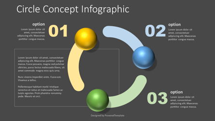 Circle Shape Concept Infographic Presentation Template, Master Slide