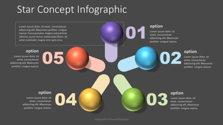 Star Shape Concept Infographic Presentation Template, Master Slide