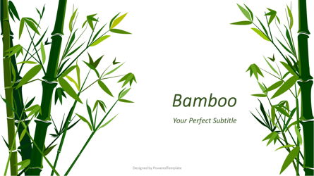 Green Bamboo Forest Background Presentation Template, Master Slide