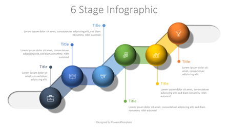 6 Stage Colorful Infographic Presentation Template, Master Slide