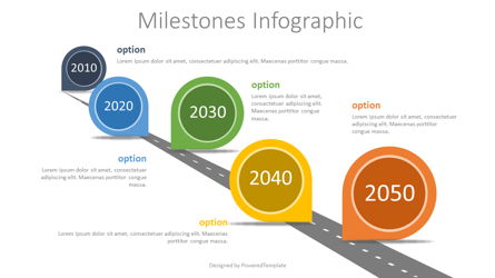 Milestones Concept Infographics Presentation Template, Master Slide