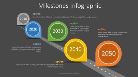 Milestones Concept Infographics for Presentations in PowerPoint and ...