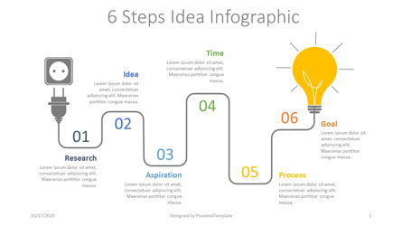 6 Steps Idea Development Infographic Presentation Template, Master Slide