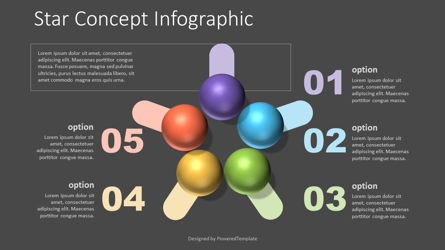 Star Concept Infographic Presentation Template, Master Slide