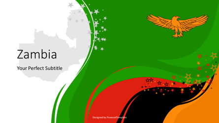 Zambia Festive State Flag Presentation Template, Master Slide