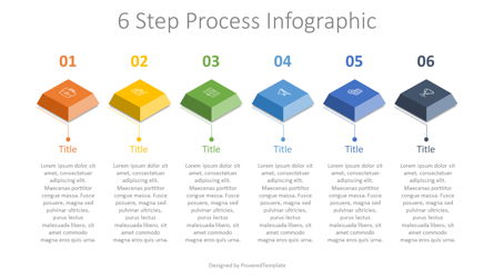 6 Step Process Infographic Presentation Template, Master Slide