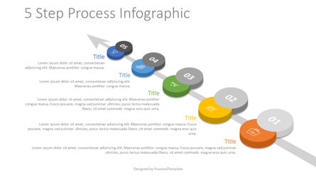 5 Step Process Roadmap Presentation Template, Master Slide