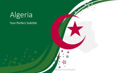 Algeria Festive Flag Cover Slide Presentation Template, Master Slide