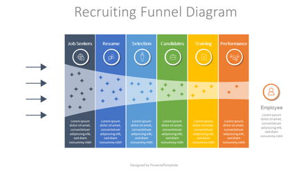 Recruitment Funnel Diagram Presentation Template, Master Slide