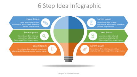 6 Step Idea Infographic Presentation Template, Master Slide