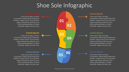 Shoe Sole Infographic Presentation Template, Master Slide