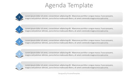 5 Items Agenda Slide Presentation Template, Master Slide