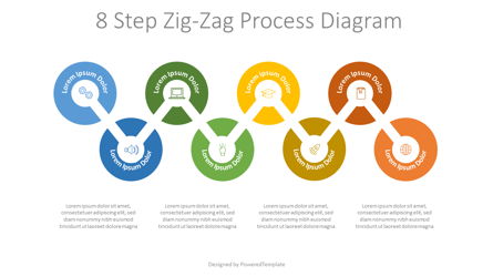 8 Step Zigzag Process Diagram Presentation Template, Master Slide