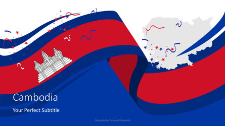 Festive Flag of Cambodia Cover Slide Presentation Template, Master Slide