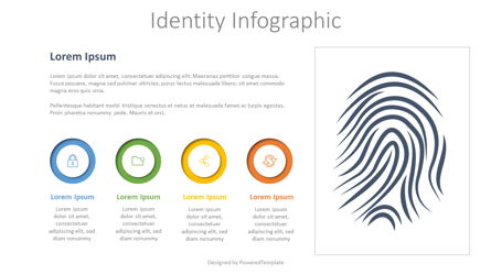 Identity Infographic with 3 Options Presentation Template, Master Slide