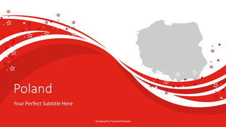 Poland State Flag Festive Cover Slide Presentation Template, Master Slide