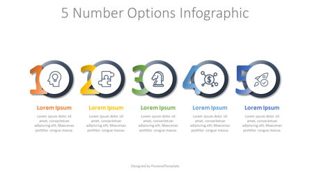 5 Number Options Infographic Presentation Template, Master Slide