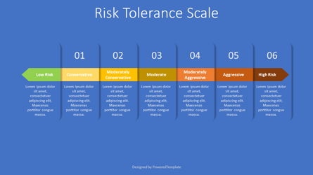 Risk Tolerance Scale Diagram Presentation Template, Master Slide